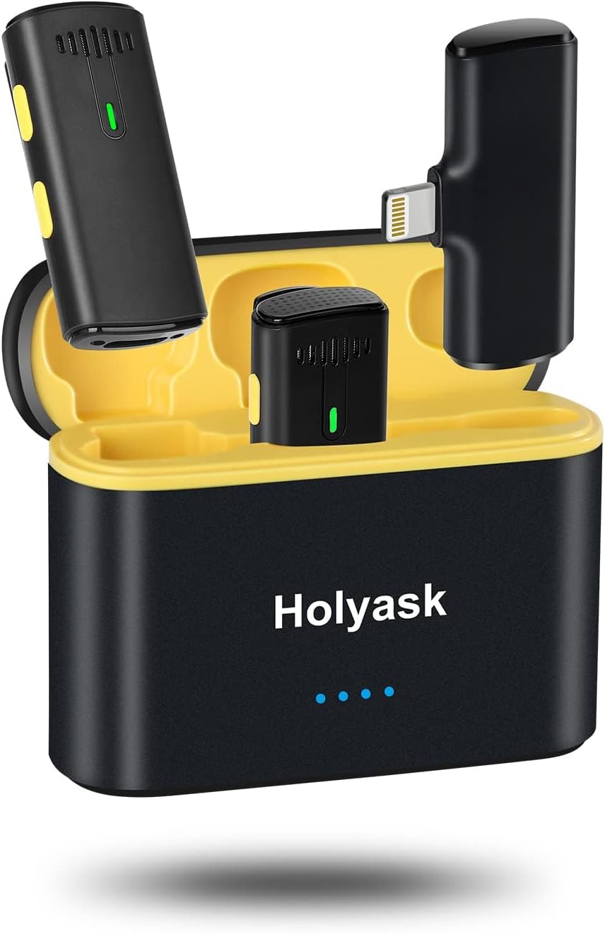 Sevenoak Wireless Lavalier Microphone - Noise Cancelling Lapel Mic With 328ft Range For Camera & Streaming