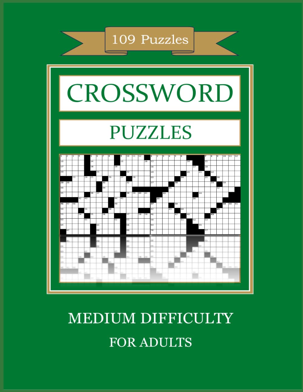109 Crossword Puzzles: Medium Difficulty for Adults