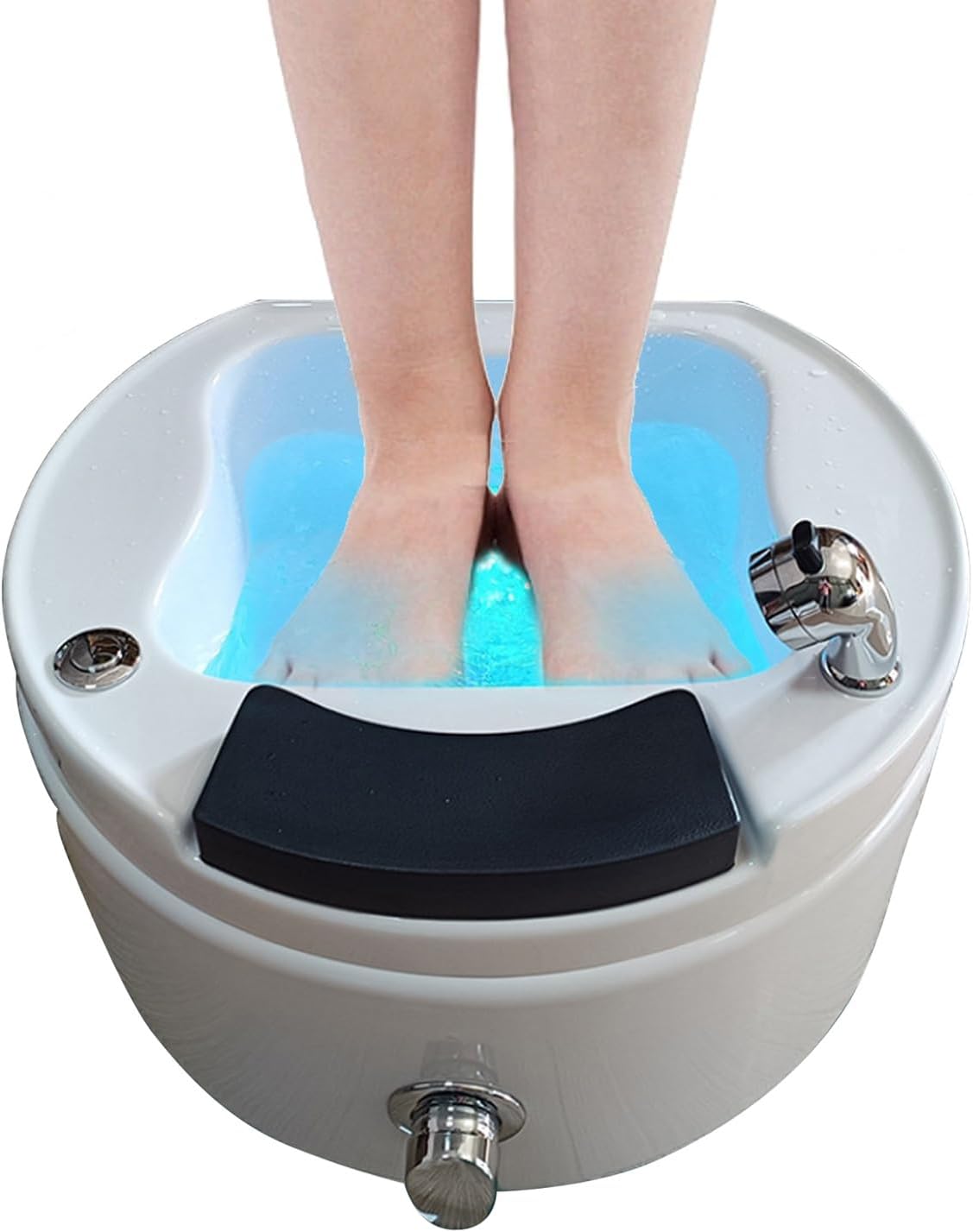Acrylic Footbath Spa Foot Bath Pedicure Spa Footbath Massager with Heat and Massage Colorful Lamp Footbath Relaxing Foot Spa Soak Foot Bath Tub Portable Spa Colorful Lamp Footbath