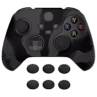 Vista 23 de eXtremeRate PlayVital Black 3D Studded Edition Anti-Slip Silicone Cover Skin for Xbox Series X/S Controller, Soft Rubber Case Protector for Xbox