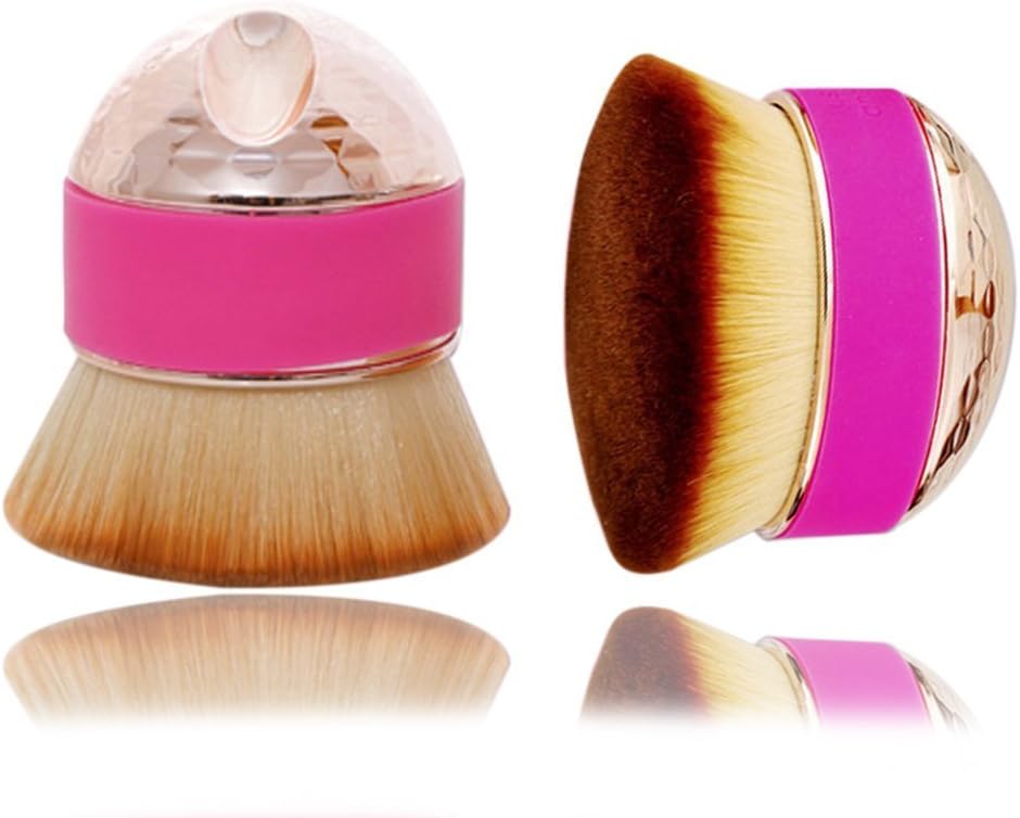Esequre Makeup Brush Premium Egg Makeup Brush Synthetic Kabuki Cosmetics Palm Foundation Face Contour Powder Brush 1pcs Rose Gold