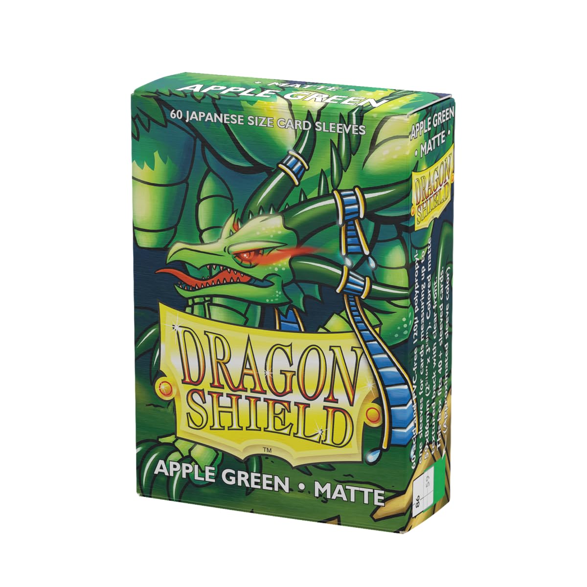 Dragon Shield Japanese Size Matte Sleeves 60-Pieces, Apple Green