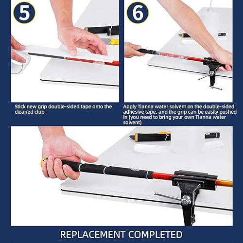 Miniatura 5 de Scott Edward Kits de agarre de golf para regripping palos de golf, incluyendo 13 tiras de cinta de agarre de golf, hoja de gancho y abrazadera de