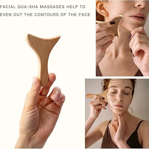 Miniatura 2 de Kit de terapia facial de madera, 7 piezas de maderoterapia facial, juego de terapia de madera facial, juego de escultura facial de madera, arrugas