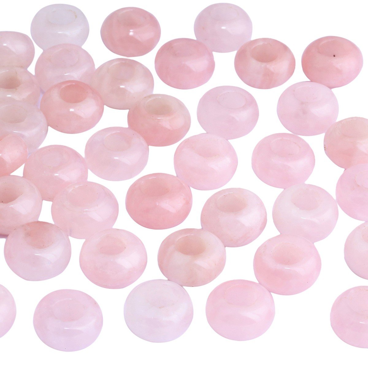 Perles En Quartz Rose Brut - Tailles Irrégulières 44x18mm Et 36x20mm - Pour Bijoux Et Artisanat