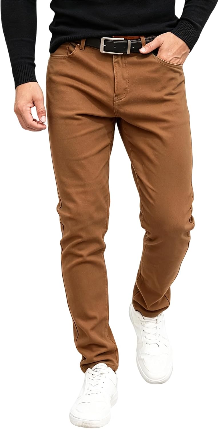 ABSECAI Mens Jeans Pants Skinny Slim Fit Comfy Fashion Denim Stretch Fit