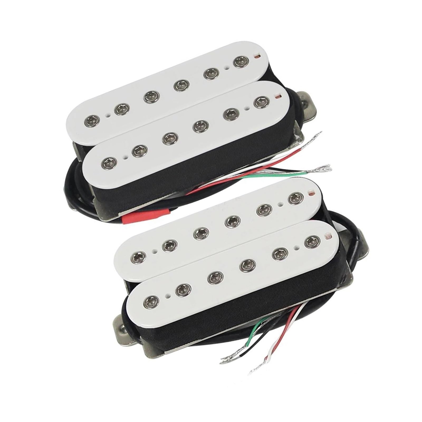 Zestaw mostka z przetwornikiem Humbucker zestaw części do gitary z magnesem ceramicznym Przetwornik Części Gitary Elektrycznej(White Set)