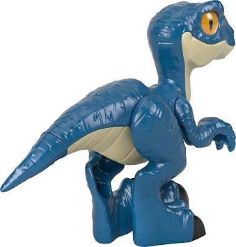 Fisher-Price Imaginext Jurassic World Dinosaur Toy Raptor XL Poseable Figure, 9 Inches Tall, Pretend Play Preschool Kids Ages 3+ Years