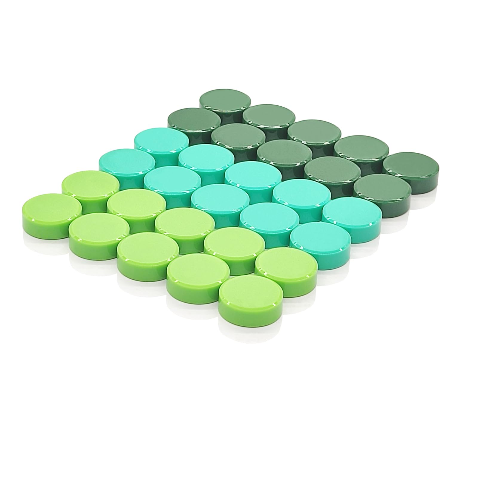 ZDZBLX Fridge Magnets 30 PCS, Strong Refrigerator Magnets for Whiteboard, Heavy Duty Small Round Magnets, Mini Decorative Cute Magnet for Fridge, Locker, Map, Kitchen, School, Office,Classroom (Green)