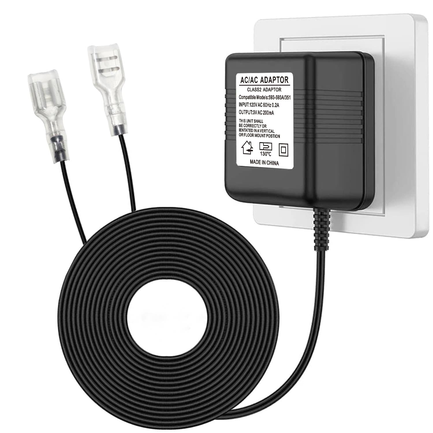 3V AC Fireplace Power Adapter for Dexen Fireplace Electronic IPI Pilot Ignition Control Module (593-593A, 351)