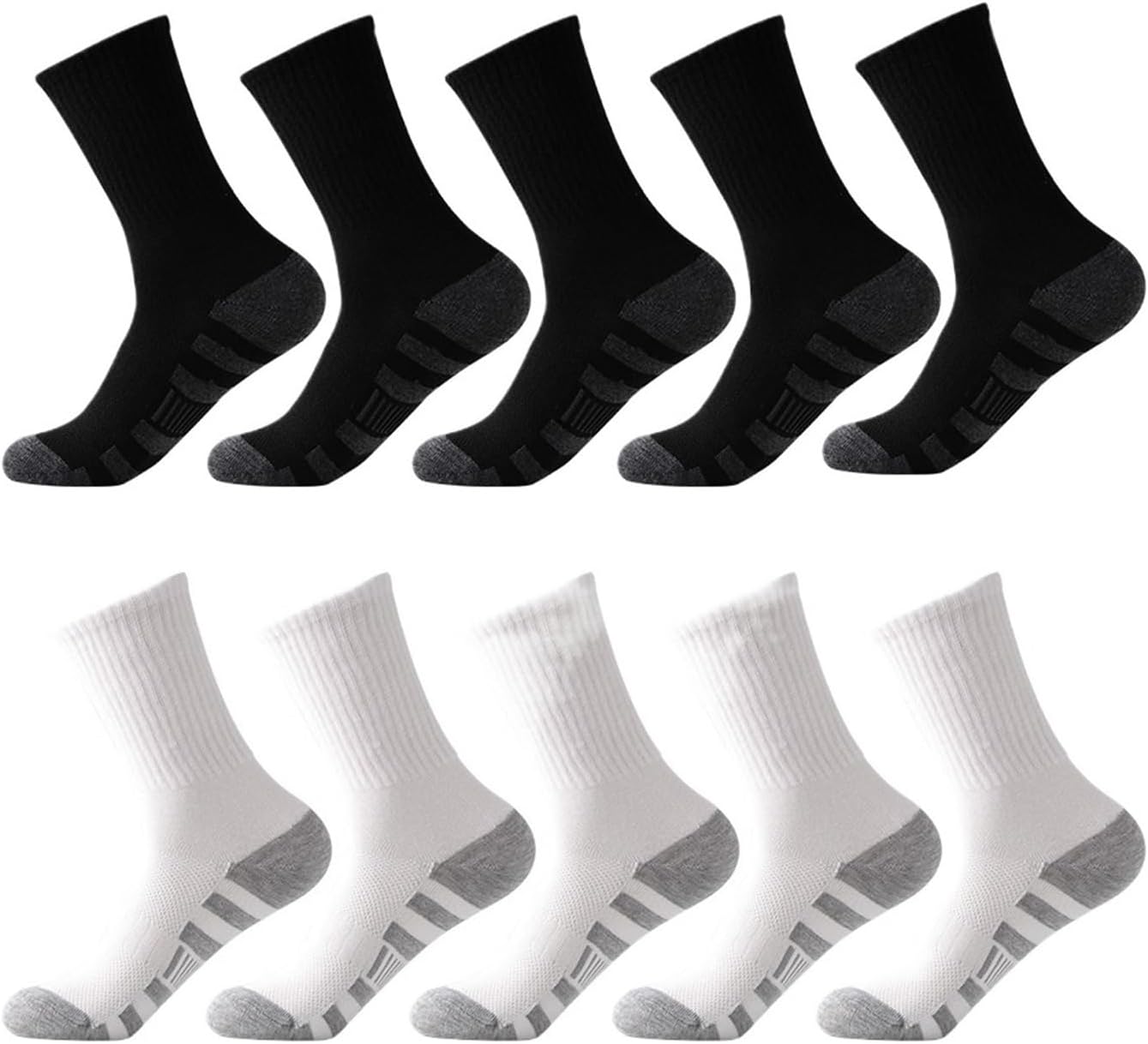 Socks Socks Women Men Mid Tube White Black Crew Running Hiking Women Men sports Sock 10 Pairs Soft Skin-friendly