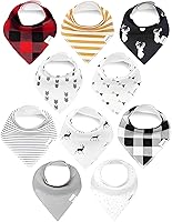 Vista 30 de Drool Bibs for Babies – Organic, Unisex, Soft Absorbent Teething Bibs with Adjustable Snaps