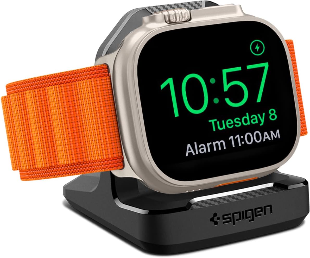para soporte de cargador de Apple Watch, TPU duradero con base antideslizante | Para Apple Watch Ultra 3/2/1 49mm, Serie 11/10 46/42mm, 9/8/7 45/41mm, SE3/SE2/SE/6/5/4 44/40mm Soporte de armadura resistente