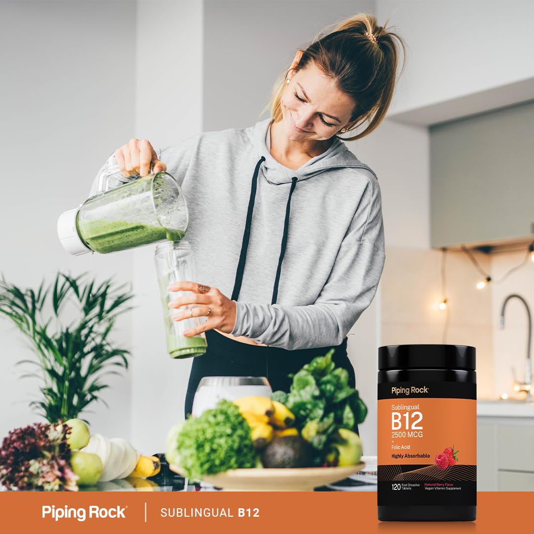 Piping Rock Vitamin B12 Sublingual | 2500 mcg | 120 Tablets — Amazon image 6