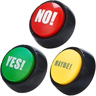 JEWEDECO 3 Pçs Brinquedo Som Engraçado Brinquedo De Mesa Botão De Jogo Brincadeira Botão De Voz Sim Botões Festa De Dança Jogando Botão Sem Botão Com Caixa De Som De Área De Trabalho De