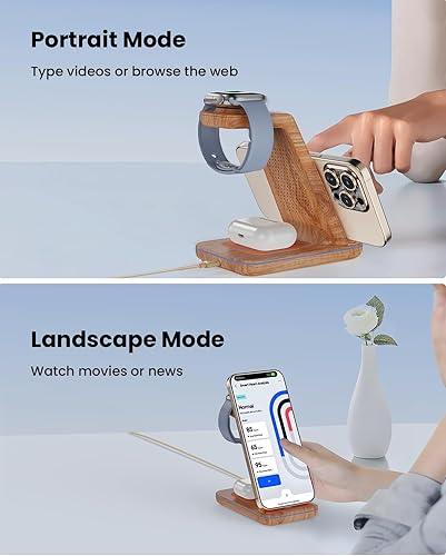 Miniatura 3 de Carga inalámbrica 3 en 1, soporte de cargador inalámbrico para múltiples dispositivos Apple, cargador inalámbrico para iPhone 17 16 15 14 13 12 11