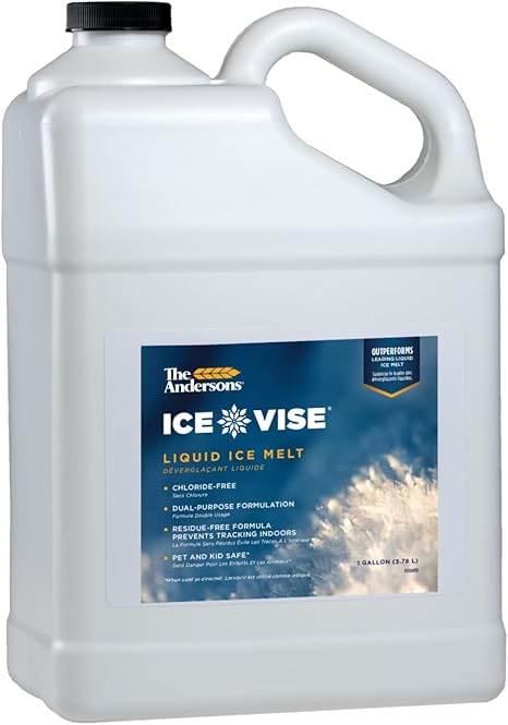 Review The Andersons Ice Vise Professional-Grade, Non-Toxic, Pet Safe, and Chloride-Free Liquid Ice Melt – 1 Gallon