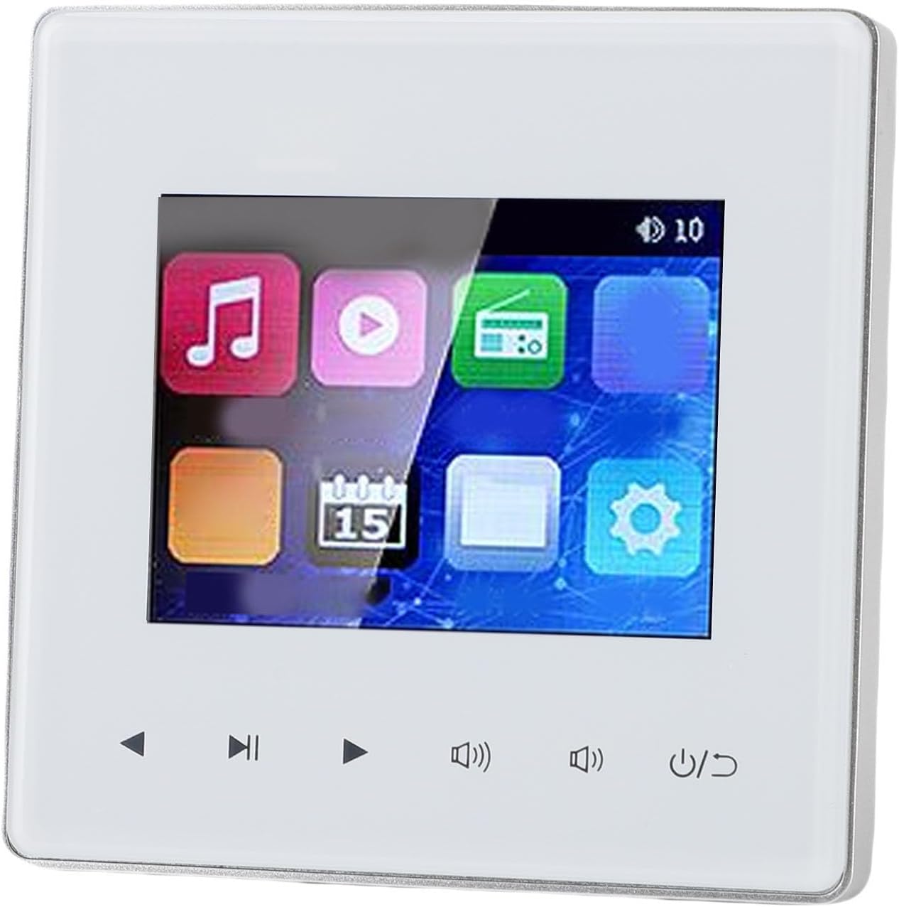 GOWENIC Smart Bluetooth Wall Amplifier, 2.8 Inch HD Touchscreen, Bluetooth Connectivity, with FM Radio, Multi Format Support, for Ceiling Speaker