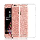 Toeoe Full Body Bling Crystal Diamond Shinning Screen Protector Film Sticker for Iphone 6 Plus/6s Plus (Pink)