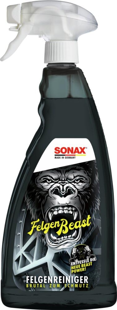 SONAX FelgenBeast (1 Liter) Felgenreiniger für alle polierten, verchromten und matten Stahl- & Leichtmetallfelgen | Art-Nr. 04333000