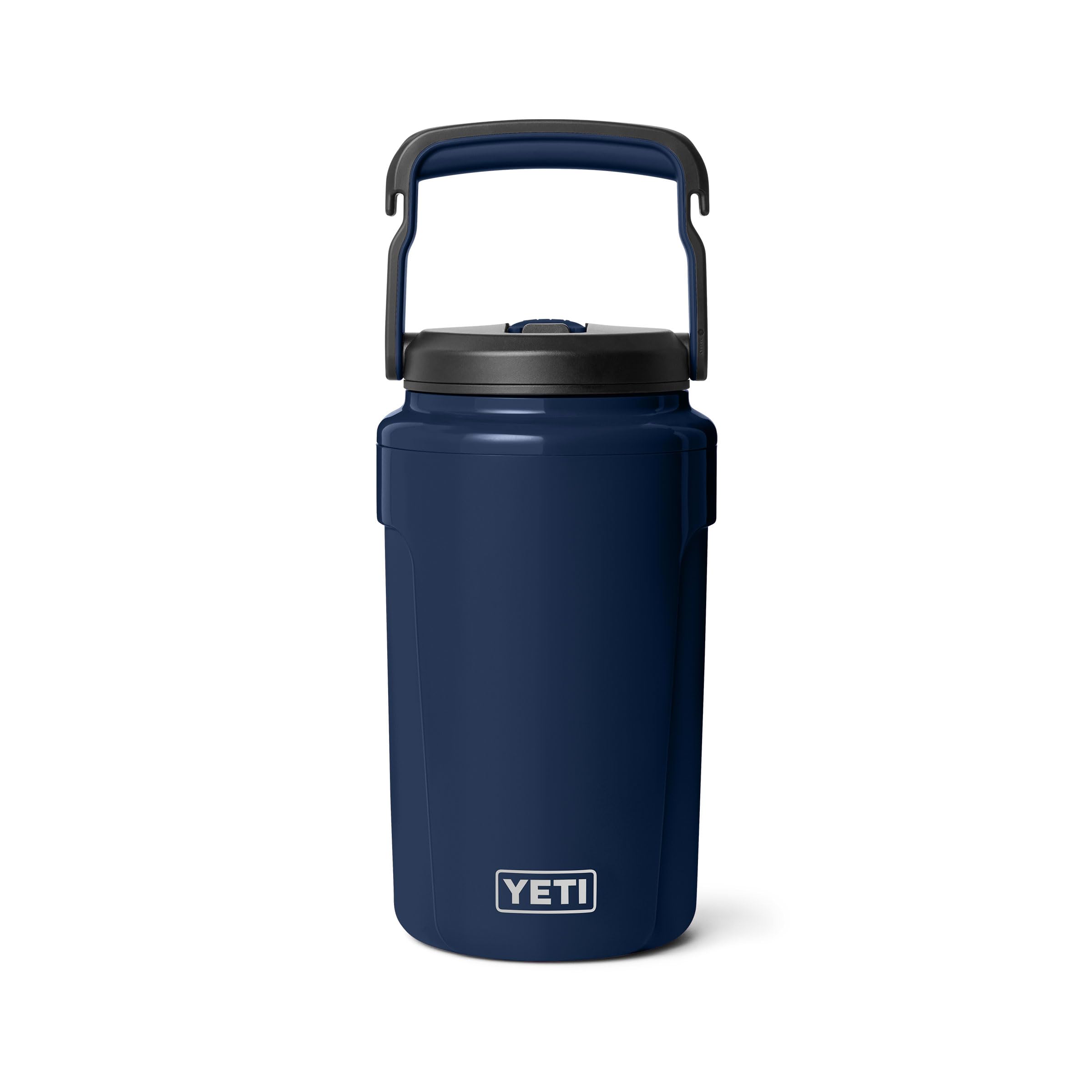 YETI Half Gallon Insulated Straw Cap Water Jug – Leakproof, Lightweight Sports Bottle with Fence Hook Handle – Keeps Drinks Ice-Cold – Ideal for Gym, Sports & Tournaments, Navy