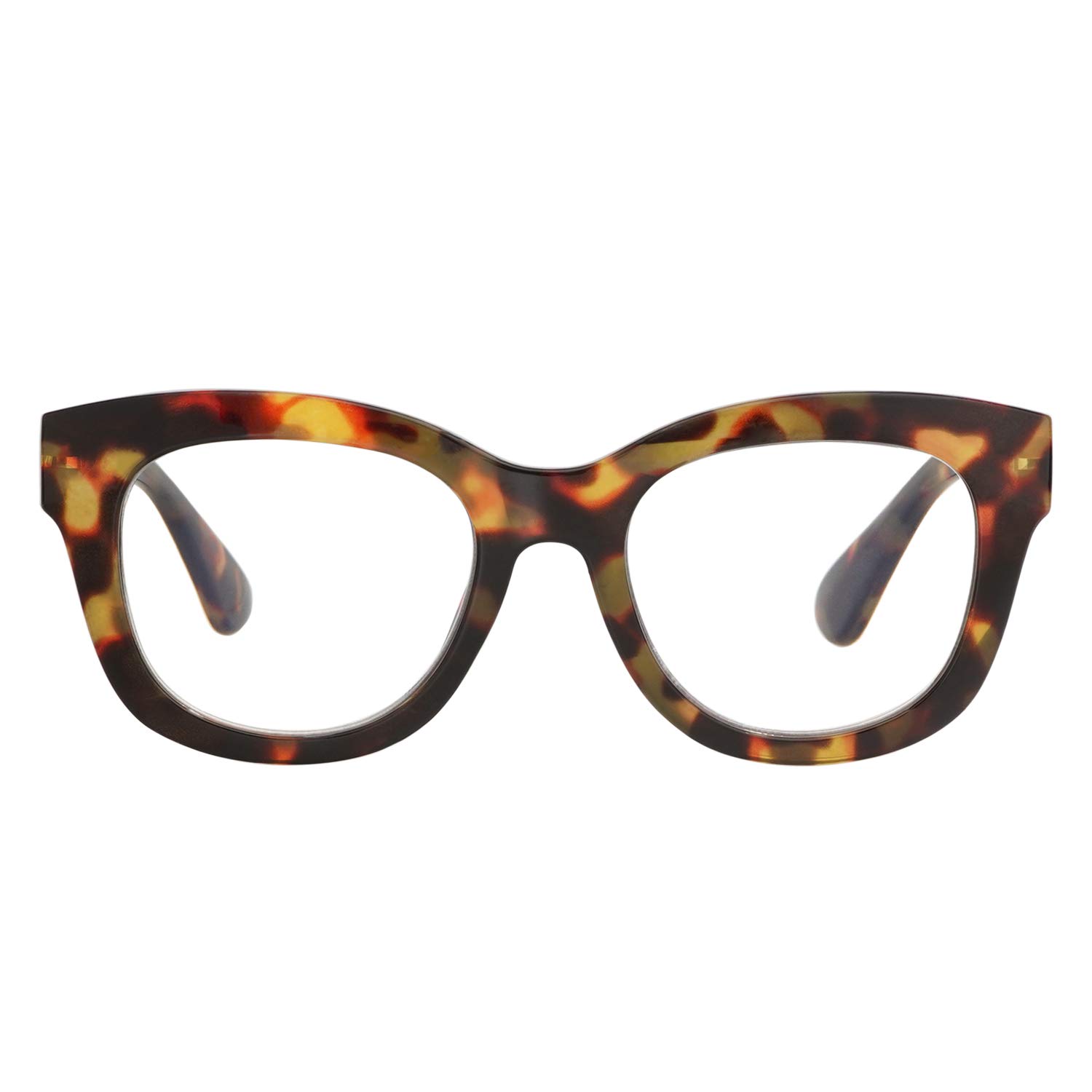 AMOMOMA Retro Oversized Reading Glasses for Women Blue Light Blocking Computer Readers Spring hinge AM6003