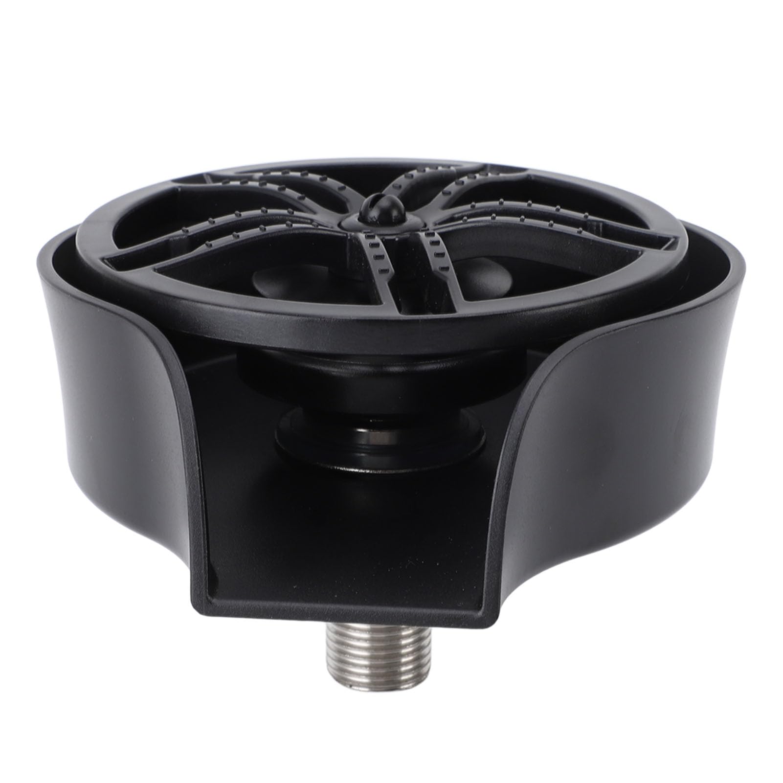 TOPINCN Enjuagador de Vidrio de Metal Profesional, Potente Lavavasos para Fregaderos de Cocina, Enjuagador de Vidrio Antioxidante para Bares y Cafeterías, Acero Inoxidable (BLACK)
