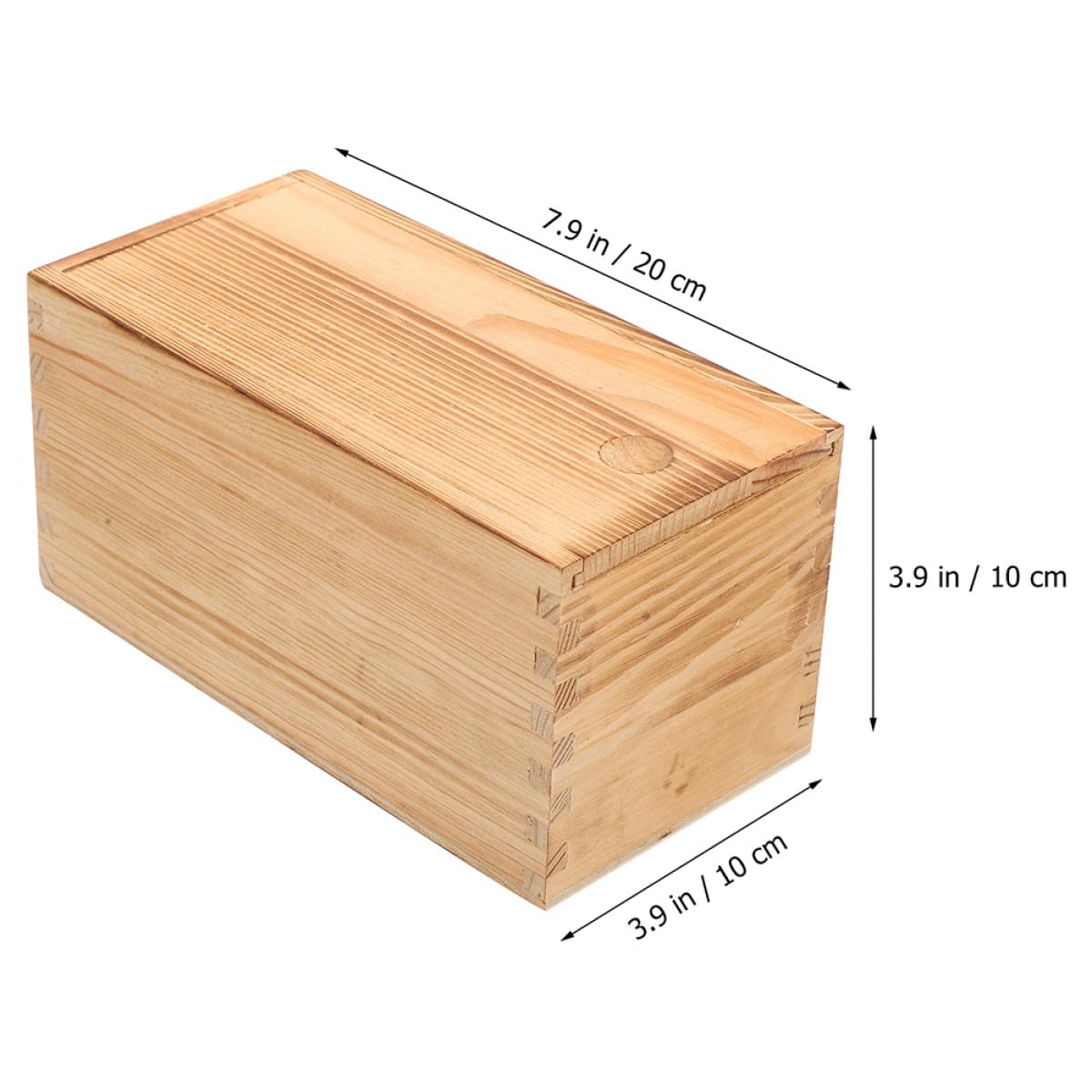 Gatuida 2 piezas Caja de Almacenamiento de Madera con Tapa Deslizante para Joyas y Objetos Organizador de Escritorio Retro y Práctico