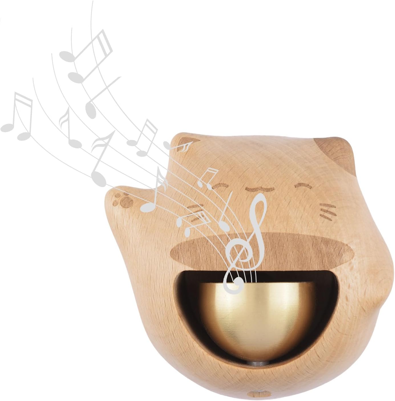 Magnetic Doorbell for Door Opening Shopkeepers Cat Bell for Business When Entering Maple Wood Dopamine Wind Chime Ornament for Door Wall Store Wardrobe Decor