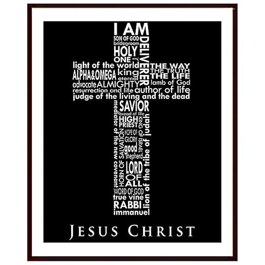 Art Jesus Christ Photo frame Without Glass Religious Photo frame Matt Finished Print