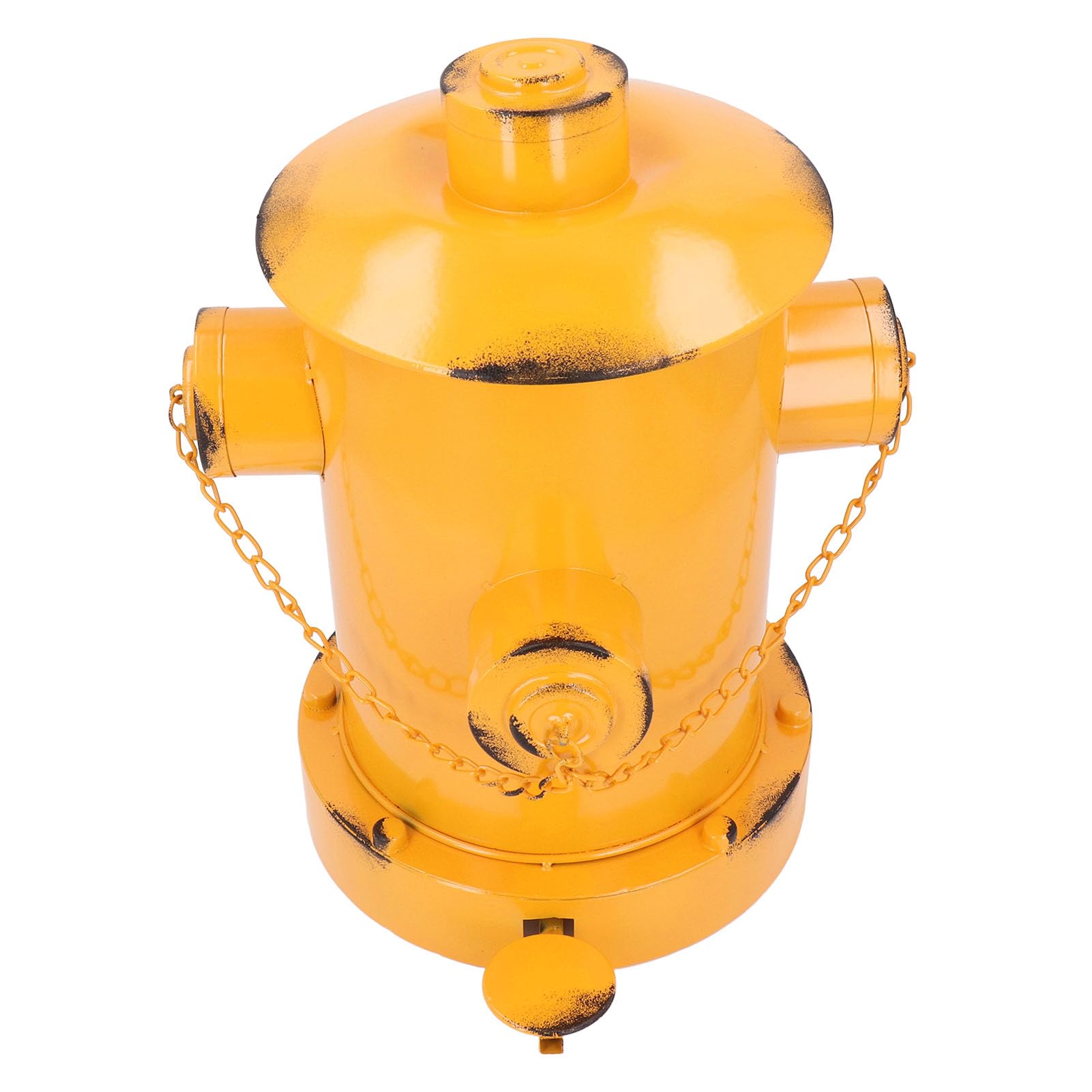 Bote de Basura para Boca de Incendios, Contenedores de Basura de Hierro para Interiores y Exteriores de Estilo Industrial Retro Decorativo con Cubo para Jardín, Hogar, Cocina (Jaune)