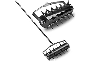 Monica Manual Lawn Aerators, 17" Lawn Aerator Roller for Stronger and Healthier Lawns
