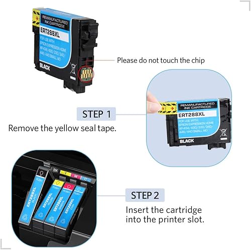 Miniatura 3 de Leize Cartucho de tinta remanufacturado de repuesto para Epsn 288XL T288XL 288 XL T288 uso para Expression Home XP-430 XP-330 XP-340 XP-440 XP-434