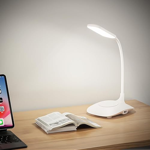 Miniatura 6 de Lámpara de escritorio LED con control táctil regulable, luz de escritorio de oficina, lámpara de oficina con cuello de cisne ajustable, lámparas de
