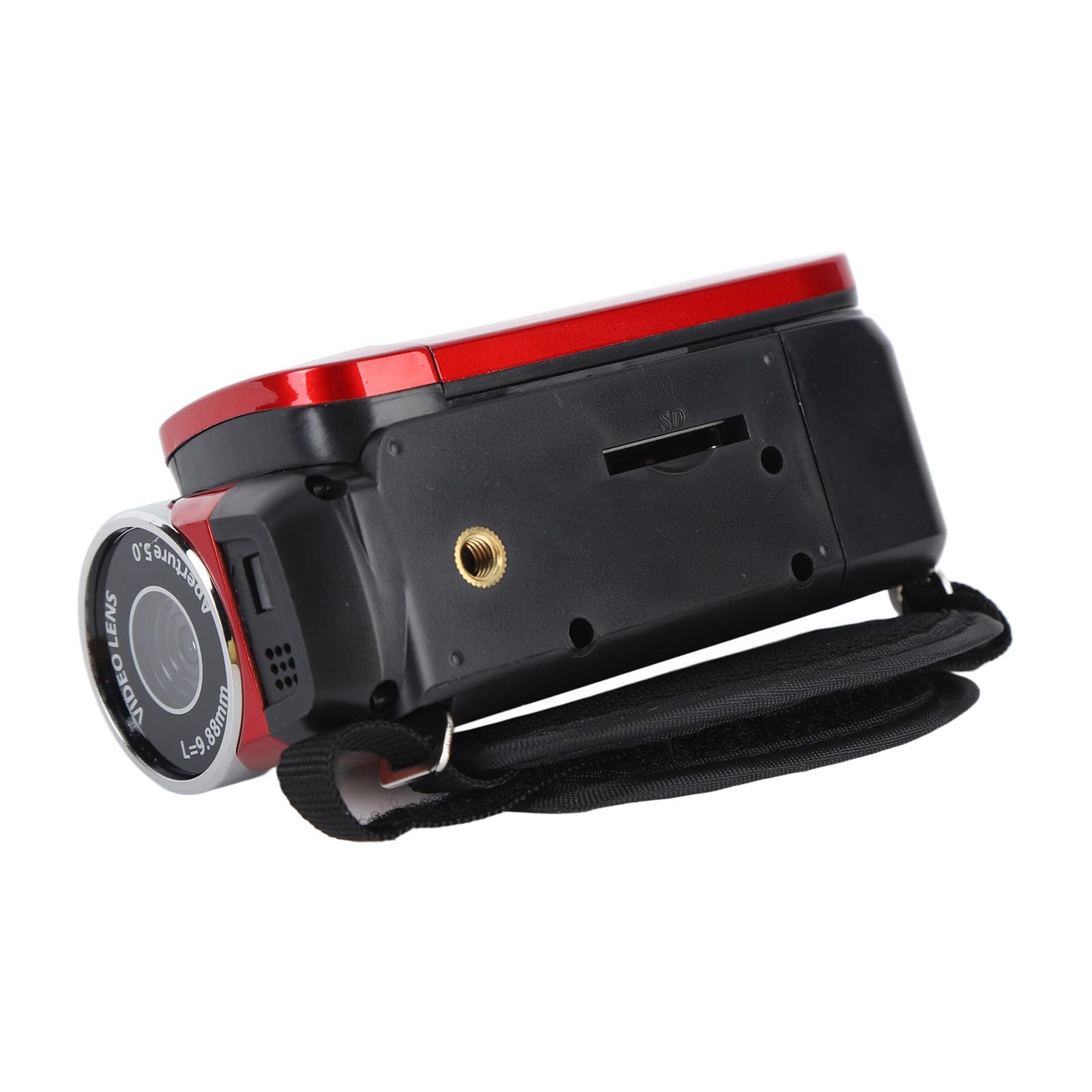 Brrnoo Videocámara con Cámara de Video, Videocámara de Mano 4K 48MP Cámara DV Grabadora de Cámara Vlogging Pantalla Giratoria TFT Cámara de Video con Zoom Digital 16x con Cable USB (Rojo)