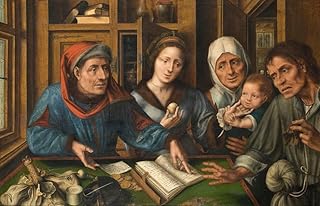 CDYQCTDI Famous Painting Canvas Picture Classic Picture the Rent Receivers Office by Jan Massys or Metsys Classic Picture for Hallway Decor 60x90cm