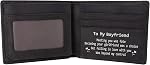 Cadeau portefeuille en cuir véritable personnalisé pour l'homme, RFID Blocking Bifold Portefeuille élégant, Fête des Pères Anniversaire Valentine's Gift pour homme mari garçon