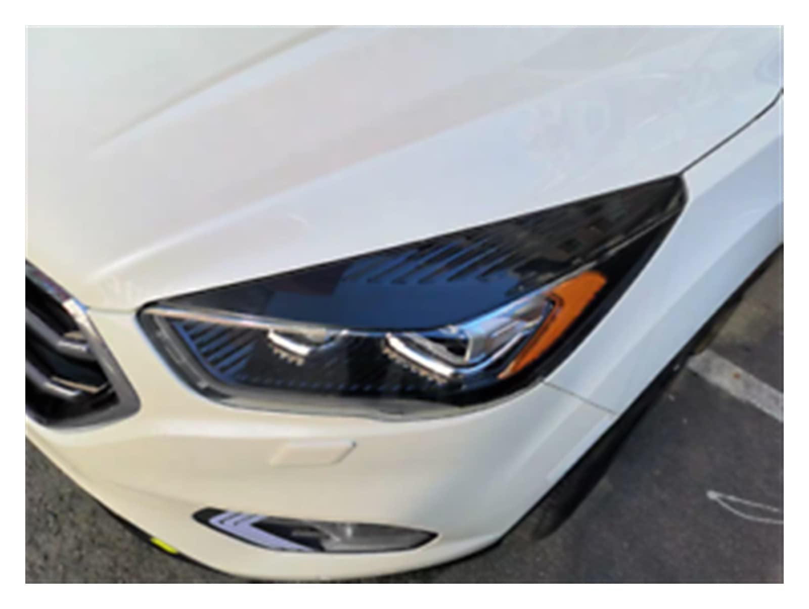 Paupières Sourcils Chrome Pour Hyundai Tucson 2016-2018 - Garniture Phare Avant