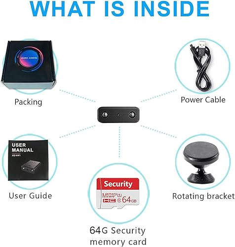 Miniatura 9 de 64G gratis cámara de batería inalámbrica más pequeña, detector de cámara espía HD1080P, cámara Wifi, mini cámara inteligente, cámara de monitor de