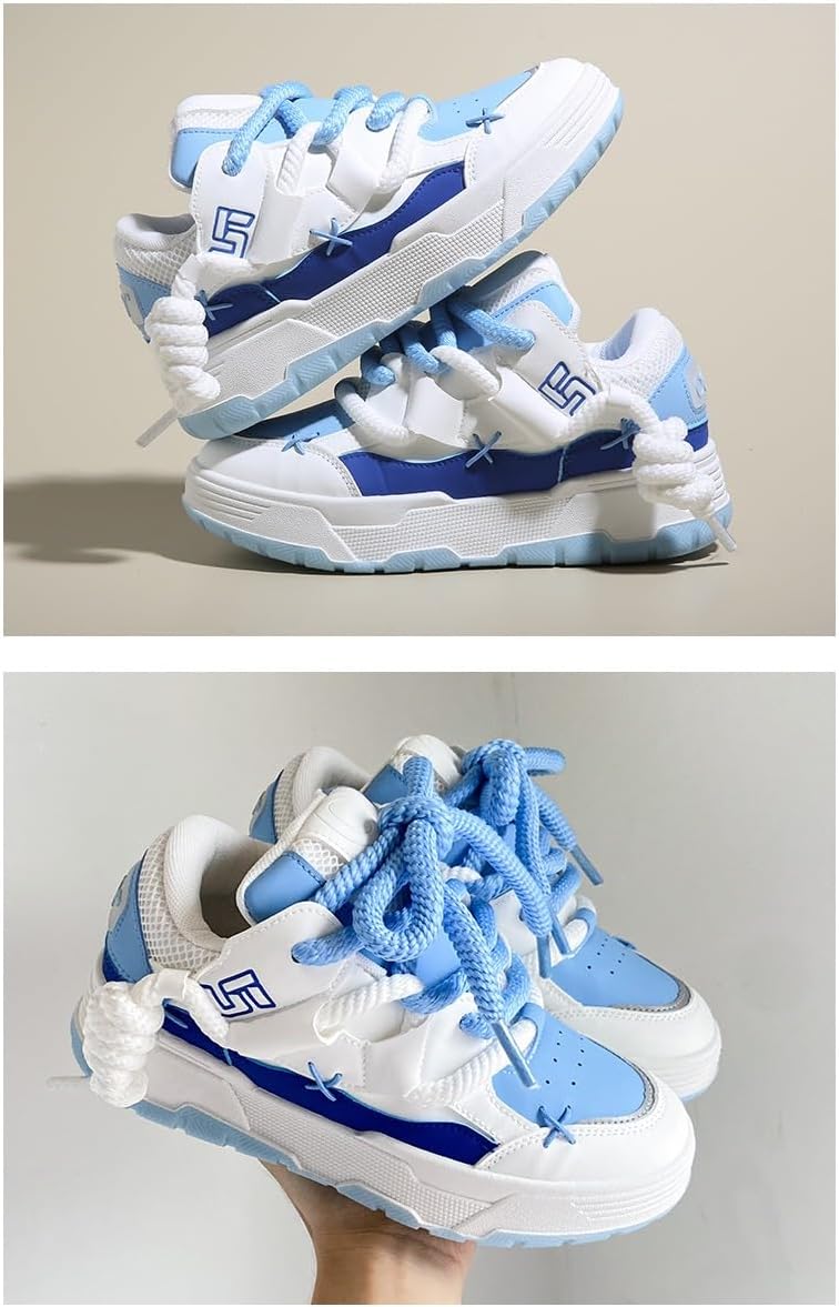 Y2K Walking Cute Sneakers for Women Thick Sole Walking Shoes Flat Platform Chunky Kawaii Style - Image 8