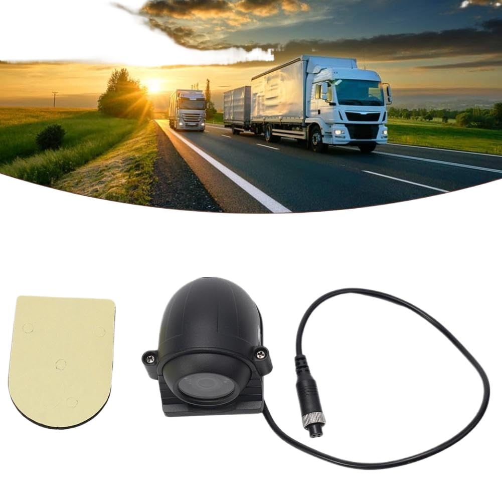 Cámara Lateral IR AHD Color 1080P 4 Pines 700 TVL 12 LED Compatible con RV Bus Van