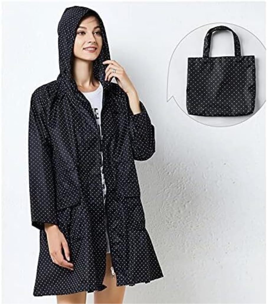 Chubasquero Cortavientos Color Sólido Impreso Impermeable Viajes Al Aire Libre Adultos Hombres Y Mujeres Parejas Ponchos De Lluvia Impermeables(Black)