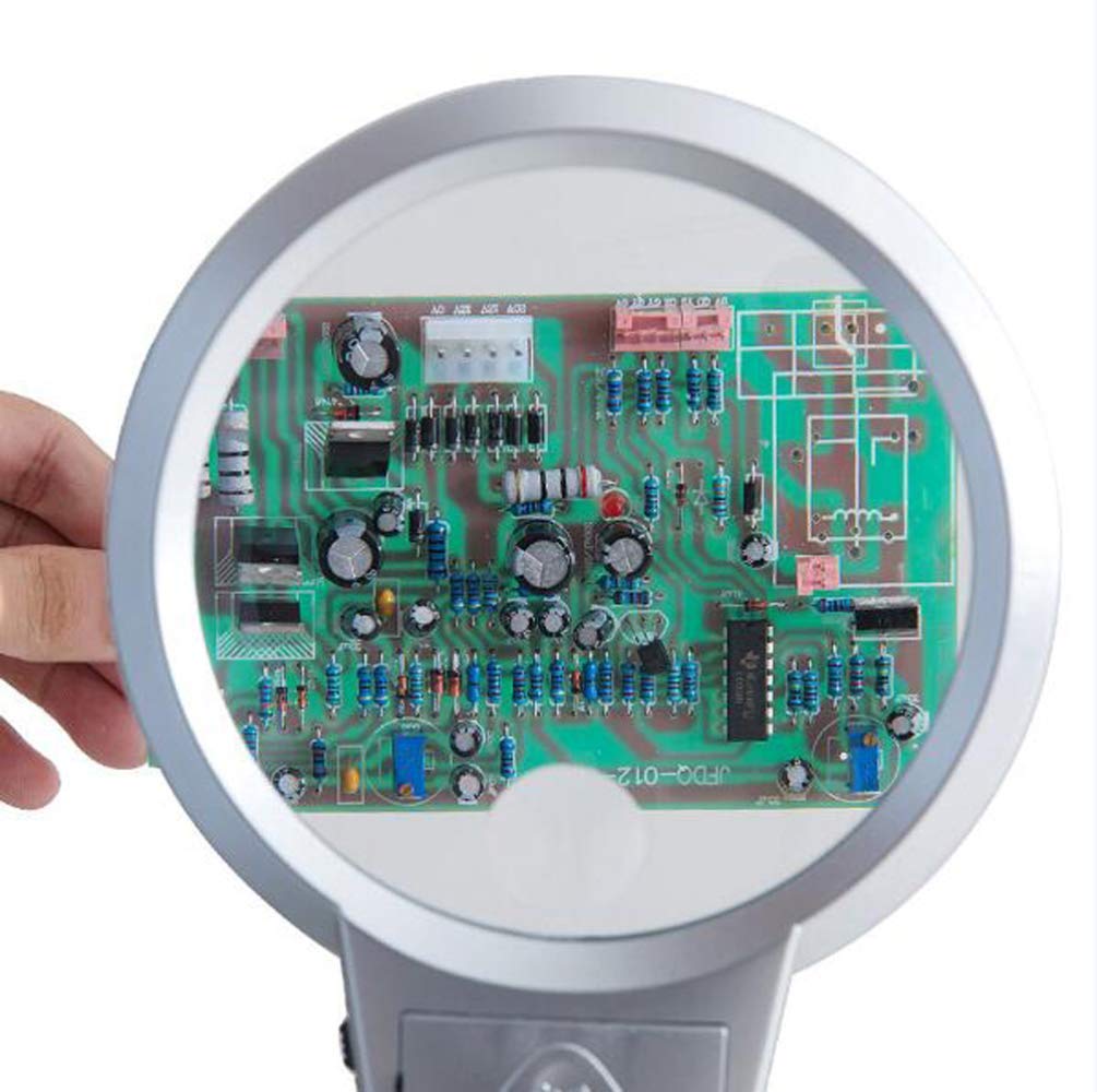 Duży Stojak Na Lupę, Lupa Biurkowa 2X 5X Z 2 Soczewkami Jumbo Led, Lupa Z Oświetleniem Do Użytku Bez Użycia Rąk, Do Hobby, Rękodzieła, Inspekcji, Czytania, Modelarstwa.,