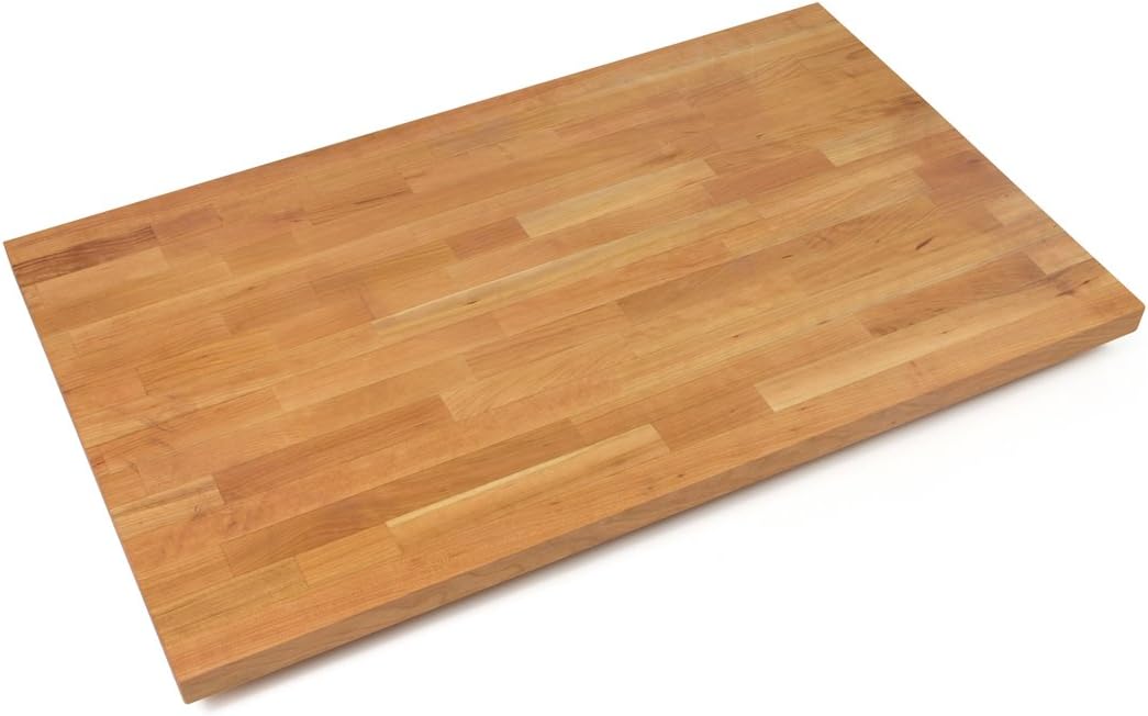 John Boos Blended Cherry Butcher Block Countertop - 1-1/2" Thick, 84"L x 27"W, Natural Oil