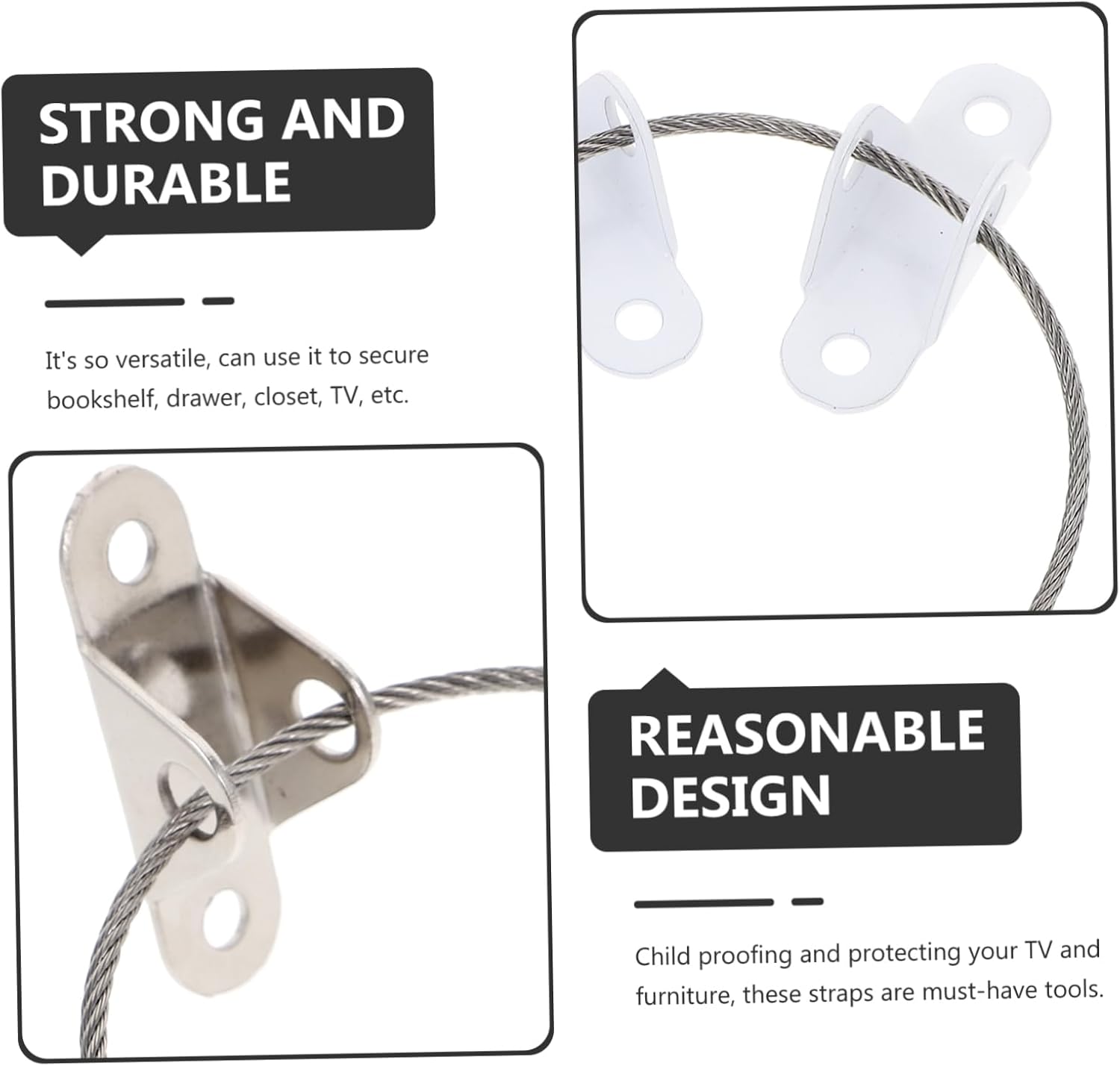 Abaodam 12sets Cabinet Tip Fixing Strap Tv Straps Boy Girl Proofing Furniture Safety