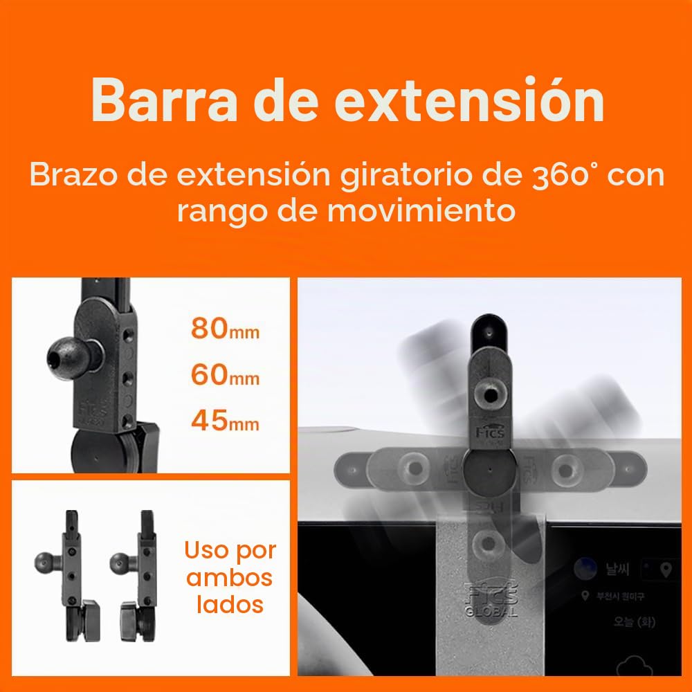 FICS Soporte para teléfono Compatible con Toyota RAV4 (RAV4 19~24) de Monitor de 8 Pulgadas