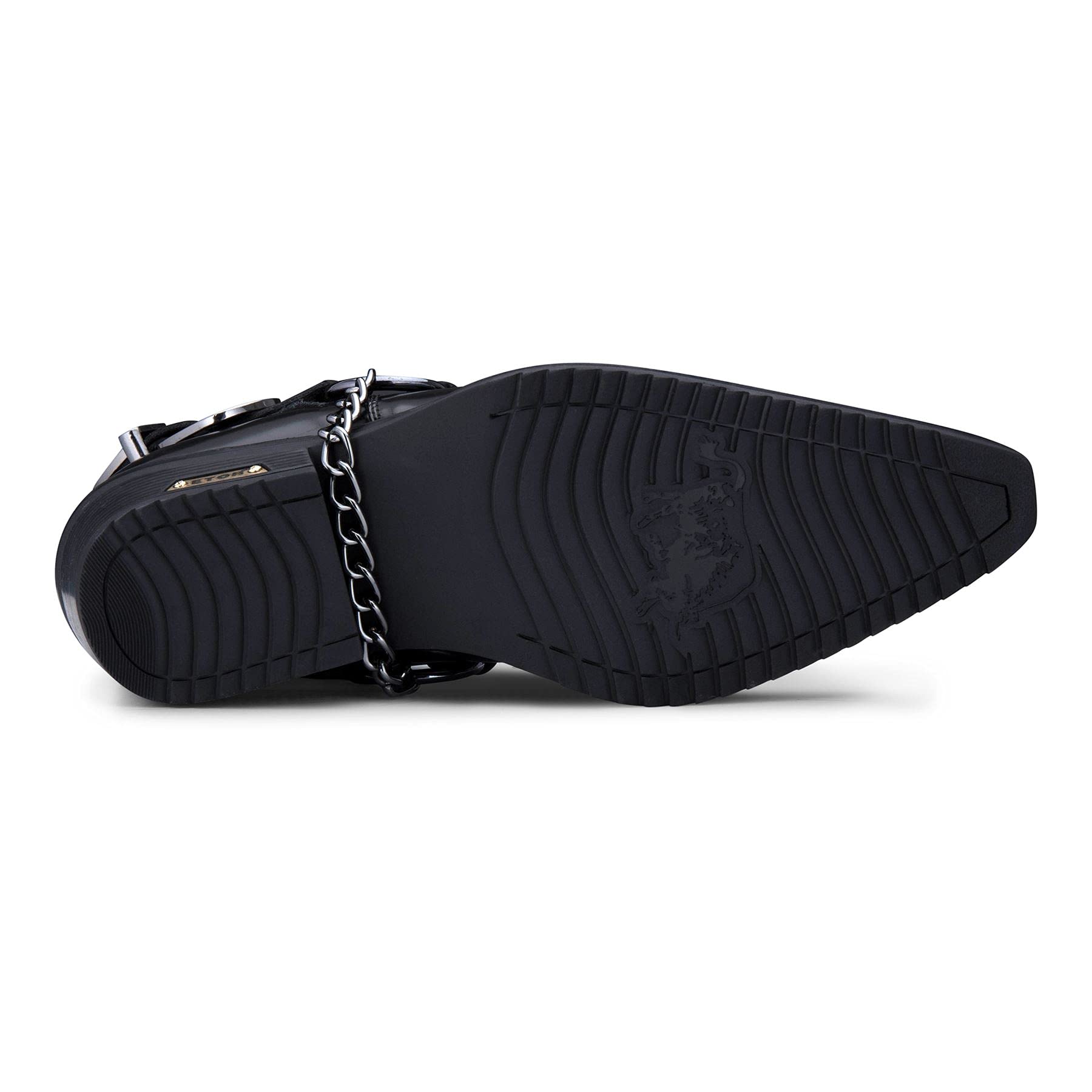 TruClothing.com Herrenschuhe 100% Echtleder Western Design US Adler Glänzend Metallische Kette