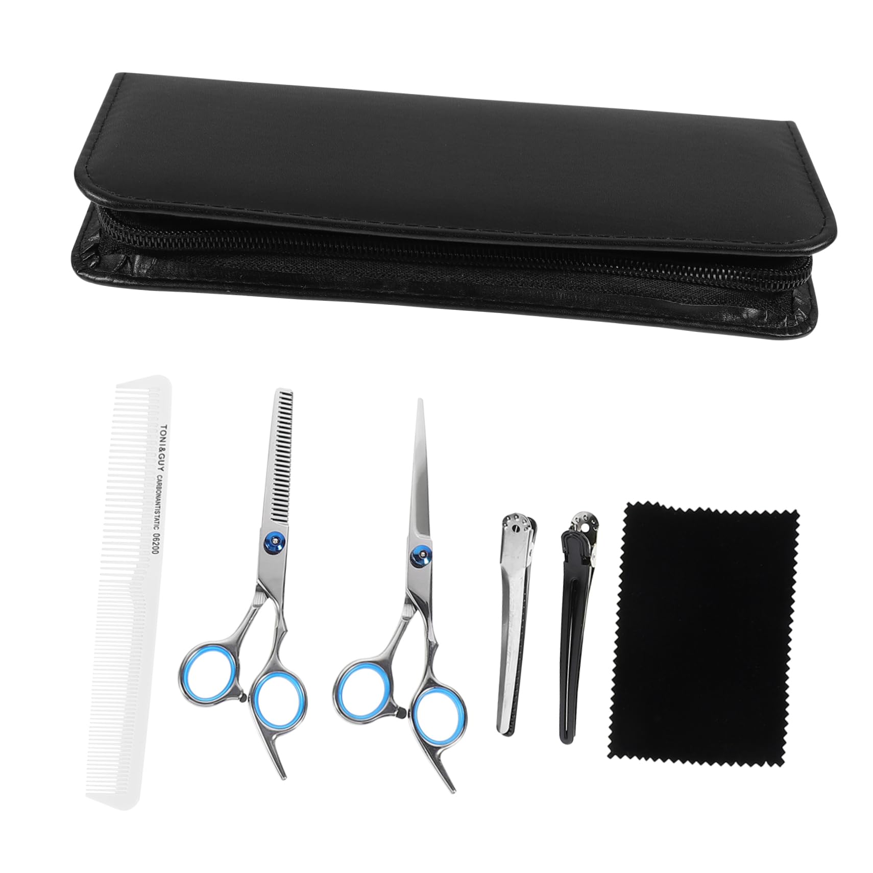 PartyKindom 1 Set Household Scissors Kit Hairdressing Equipment Durable Hair Cutting and Thinning Shears Assorted Color for Barber Shop and Home Use Random Color