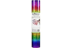 TECWRAP 1ft x 5ft Holographic Sparkle Chrome Adhesive Craft Vinyl