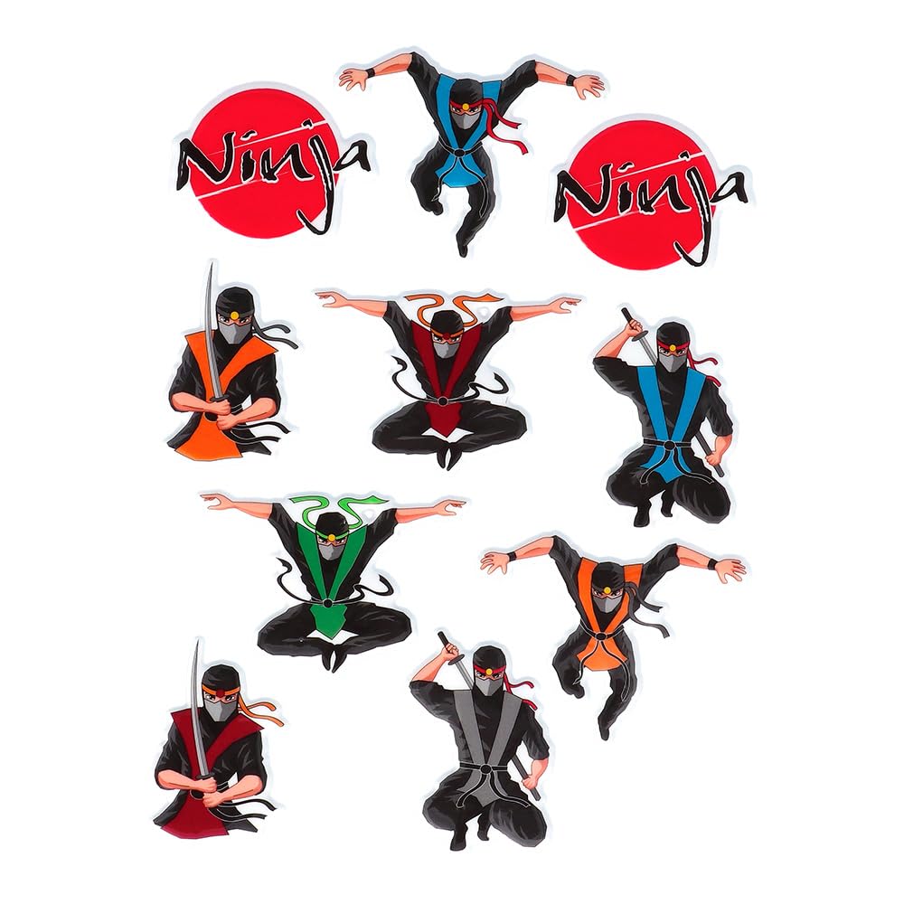 Boland 50419 Ninja Sticker Sheet, Cartoon, Multicoloured, Standard Size